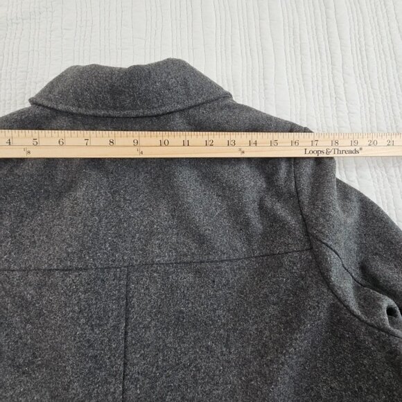 Old Navy Wool Blend Pea Coat Women's XL Double Breasted Gray Grey NWOT Vented - Picture 9 of 15